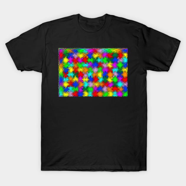 Abstract multicoloured background Jigsaw T-Shirt by Russell102